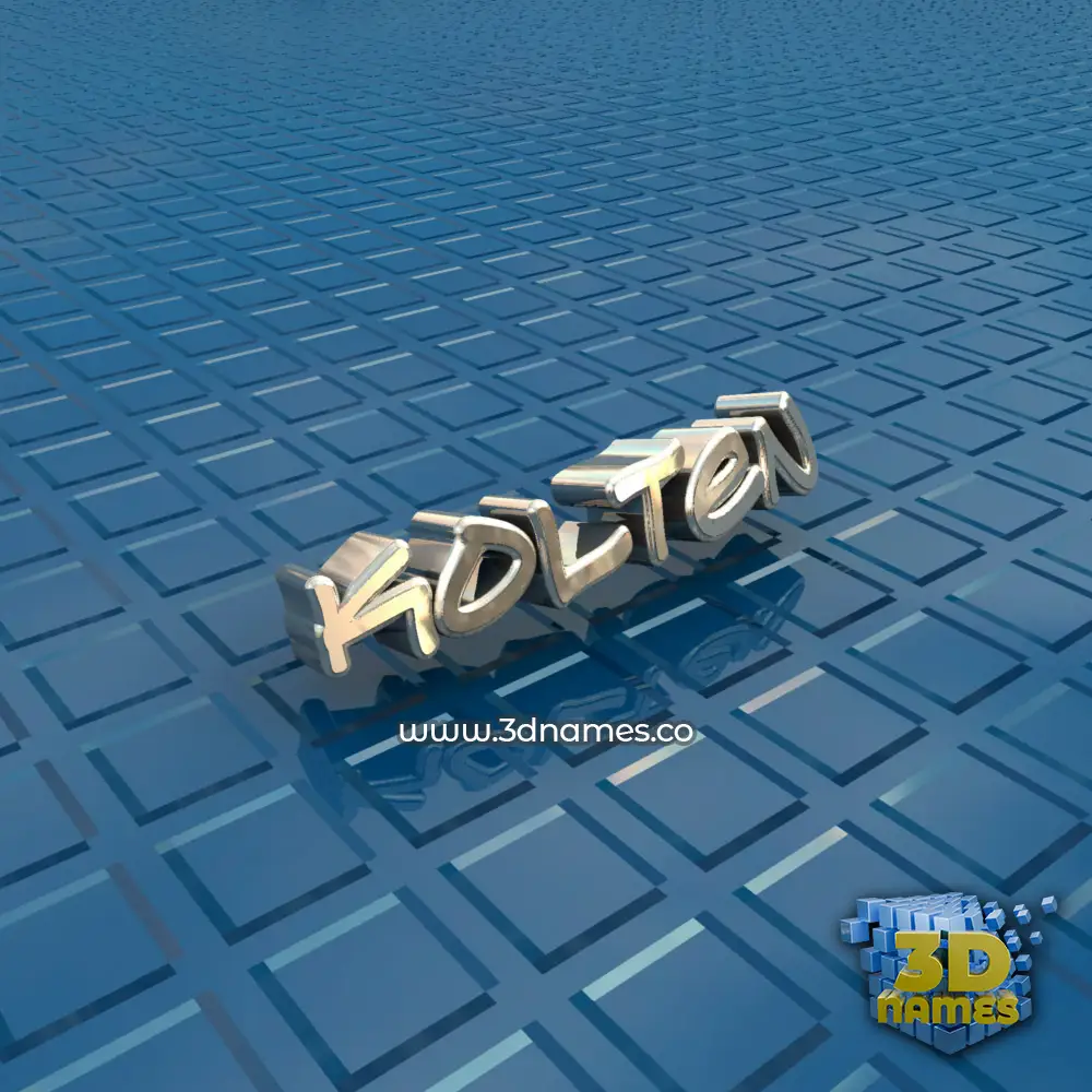 kolten in Blue Bling style - 3D name wallpaper