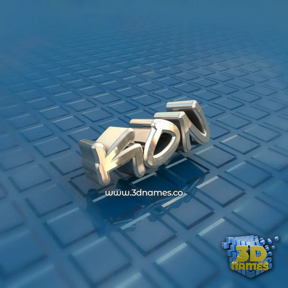 kon in Blue Bling style - 3D name wallpaper