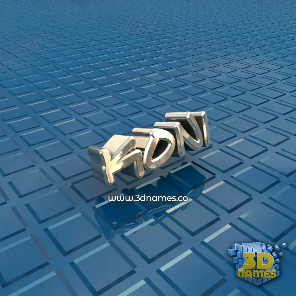 koni in Blue Bling style - 3D name wallpaper