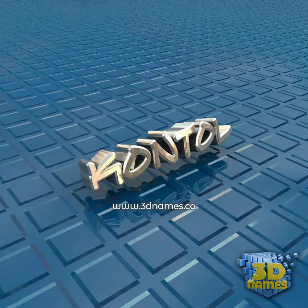 kontol in Blue Bling style - 3D name wallpaper