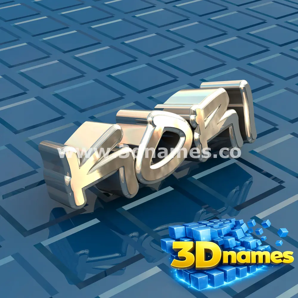 kori in Blue Bling style - 3D name wallpaper
