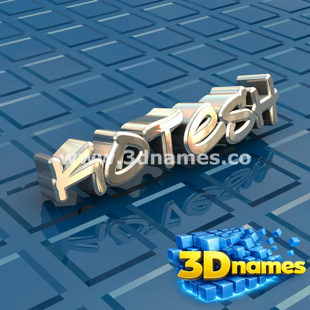 kotesh in Blue Bling style - 3D name wallpaper