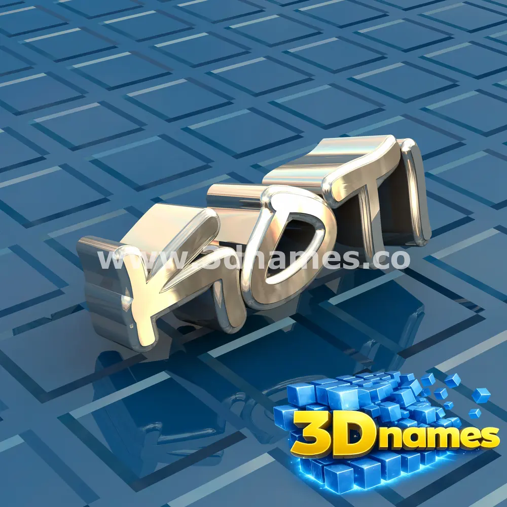 koti in Blue Bling style - 3D name wallpaper