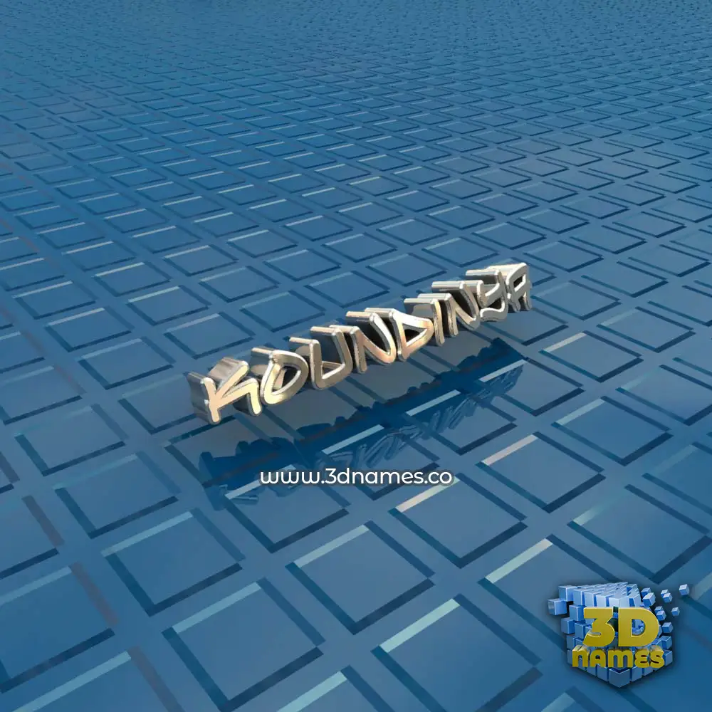 koundinya in Blue Bling style - 3D name wallpaper