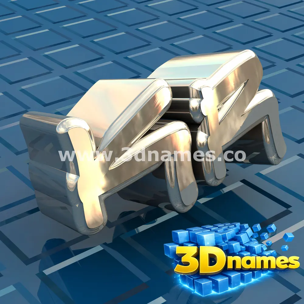 kr in Blue Bling style - 3D name wallpaper