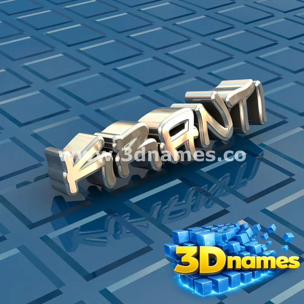 kranti in Blue Bling style - 3D name wallpaper