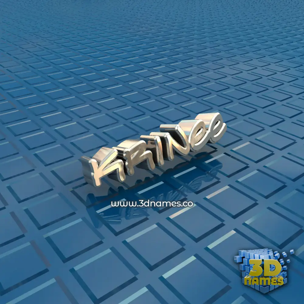 krinee in Blue Bling style - 3D name wallpaper