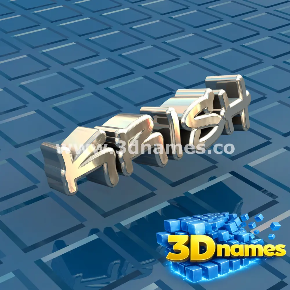 krish in Blue Bling style - 3D name wallpaper