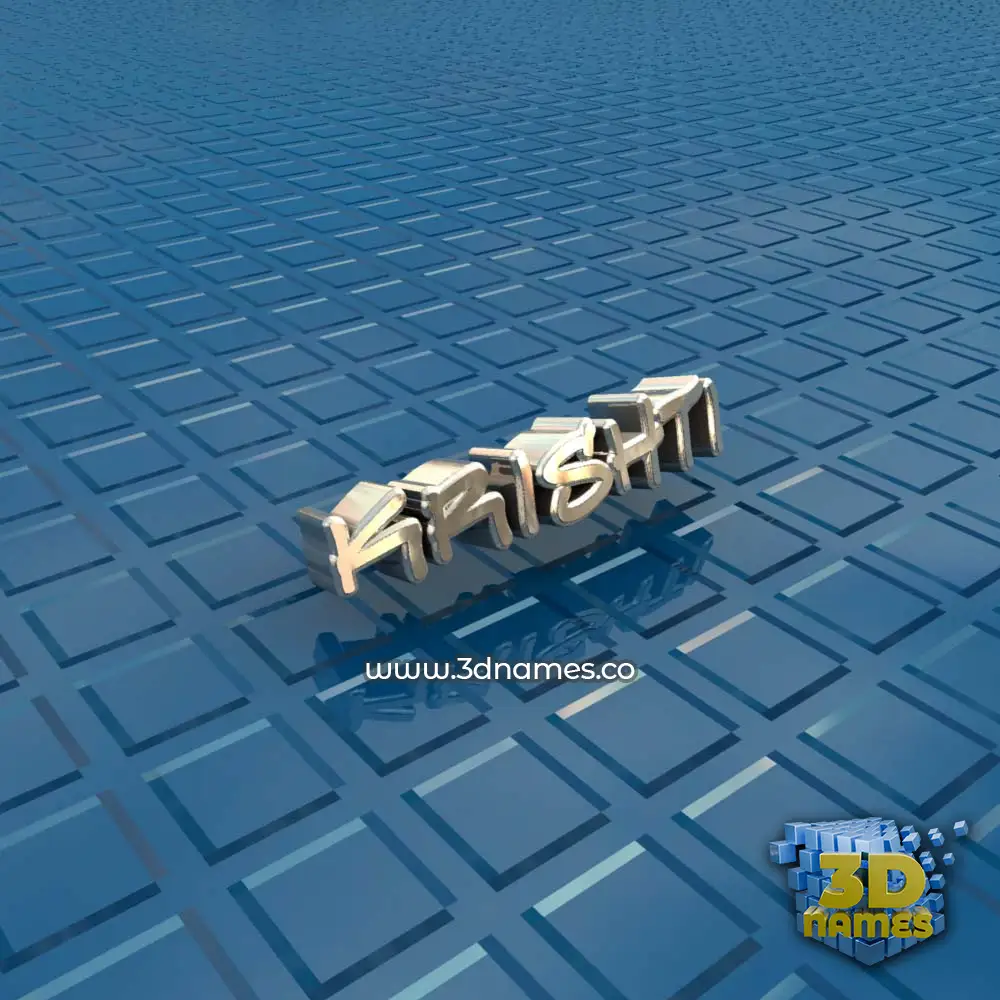 krishti in Blue Bling style - 3D name wallpaper