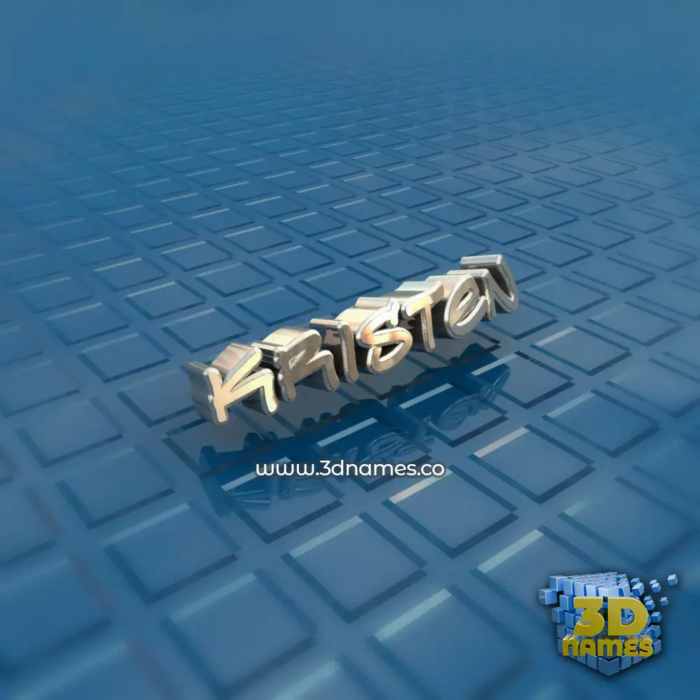 kristen in Blue Bling style - 3D name wallpaper