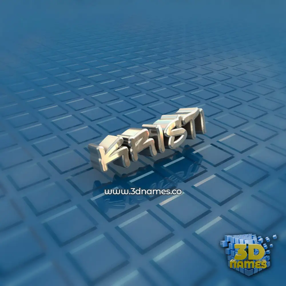 kristi in Blue Bling style - 3D name wallpaper