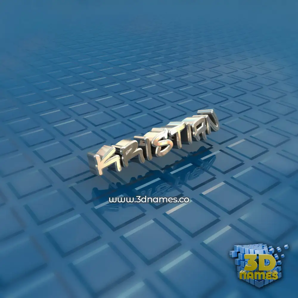 kristian in Blue Bling style - 3D name wallpaper