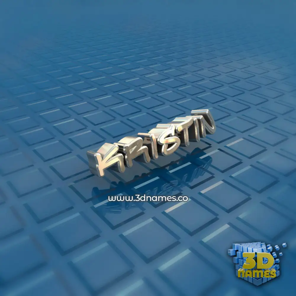 kristin in Blue Bling style - 3D name wallpaper