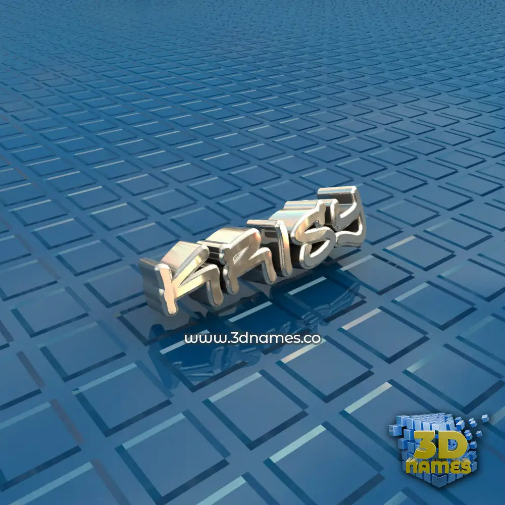 krisy in Blue Bling style - 3D name wallpaper
