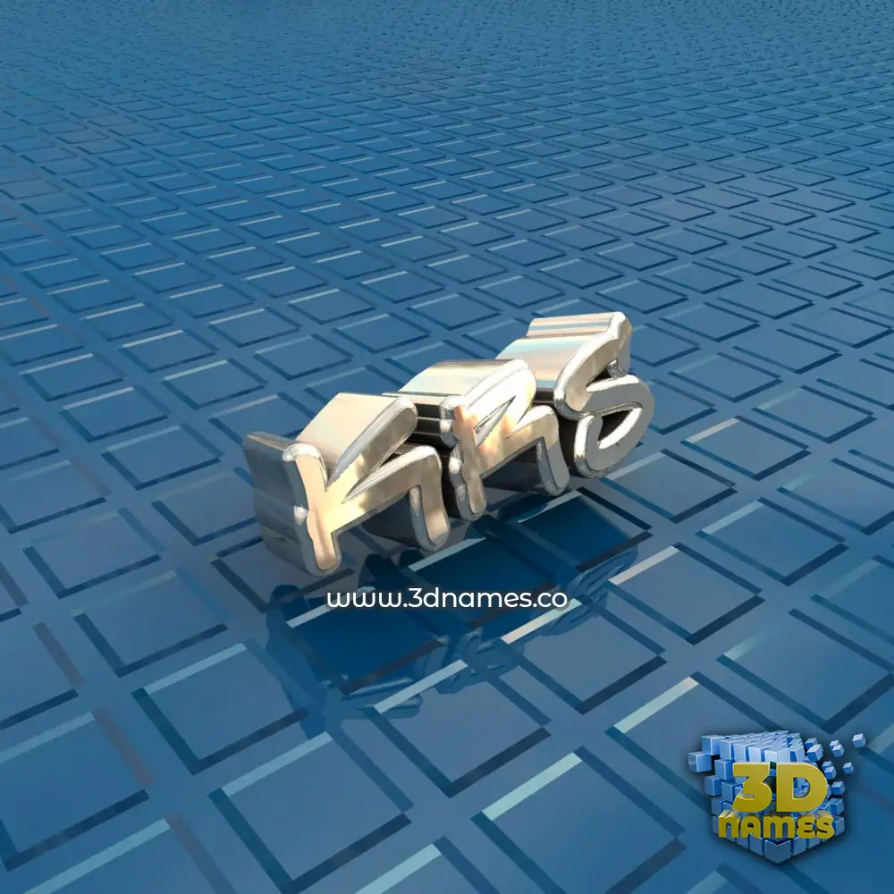 krs in Blue Bling style - 3D name wallpaper
