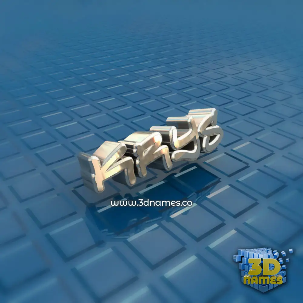 krys in Blue Bling style - 3D name wallpaper