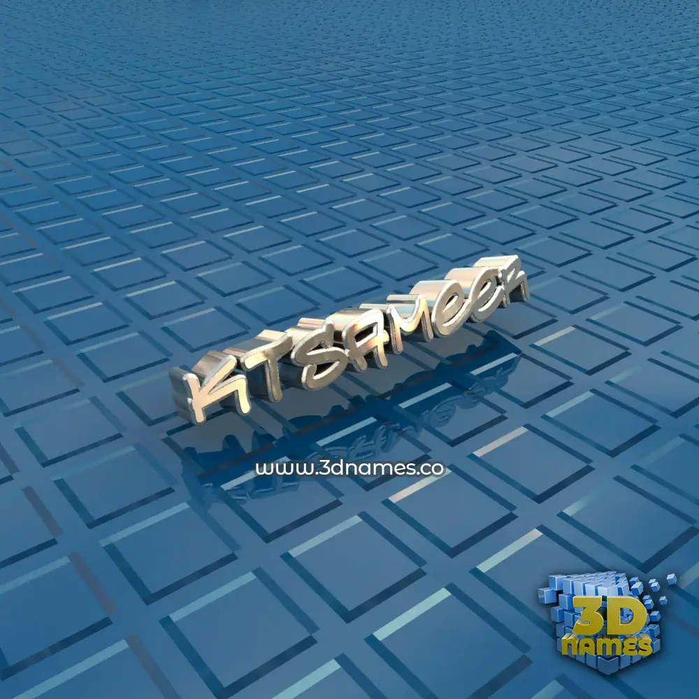 ktsameer in Blue Bling style - 3D name wallpaper