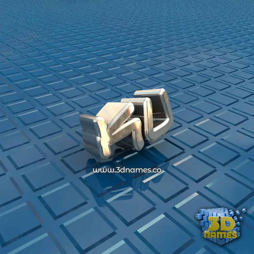 ku in Blue Bling style - 3D name wallpaper