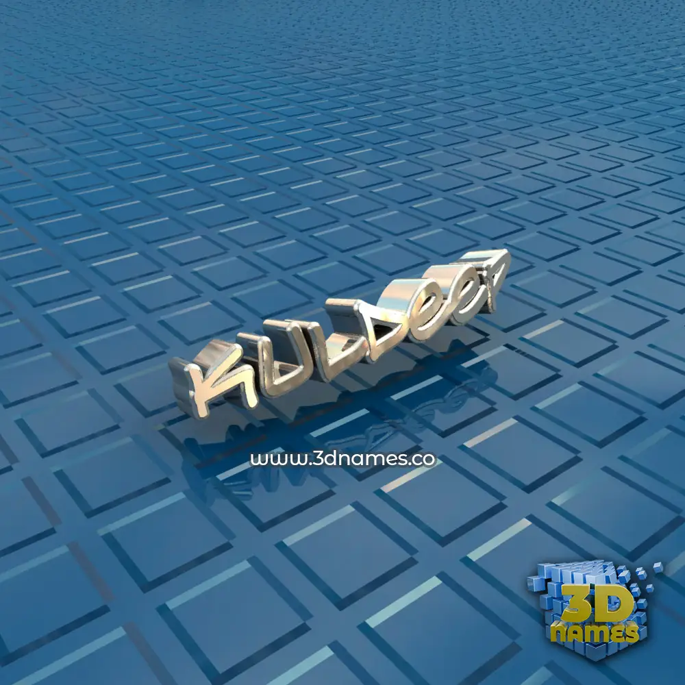 kuldeep in Blue Bling style - 3D name wallpaper