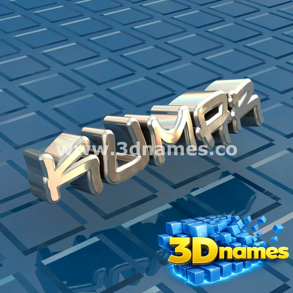 kumar in Blue Bling style - 3D name wallpaper
