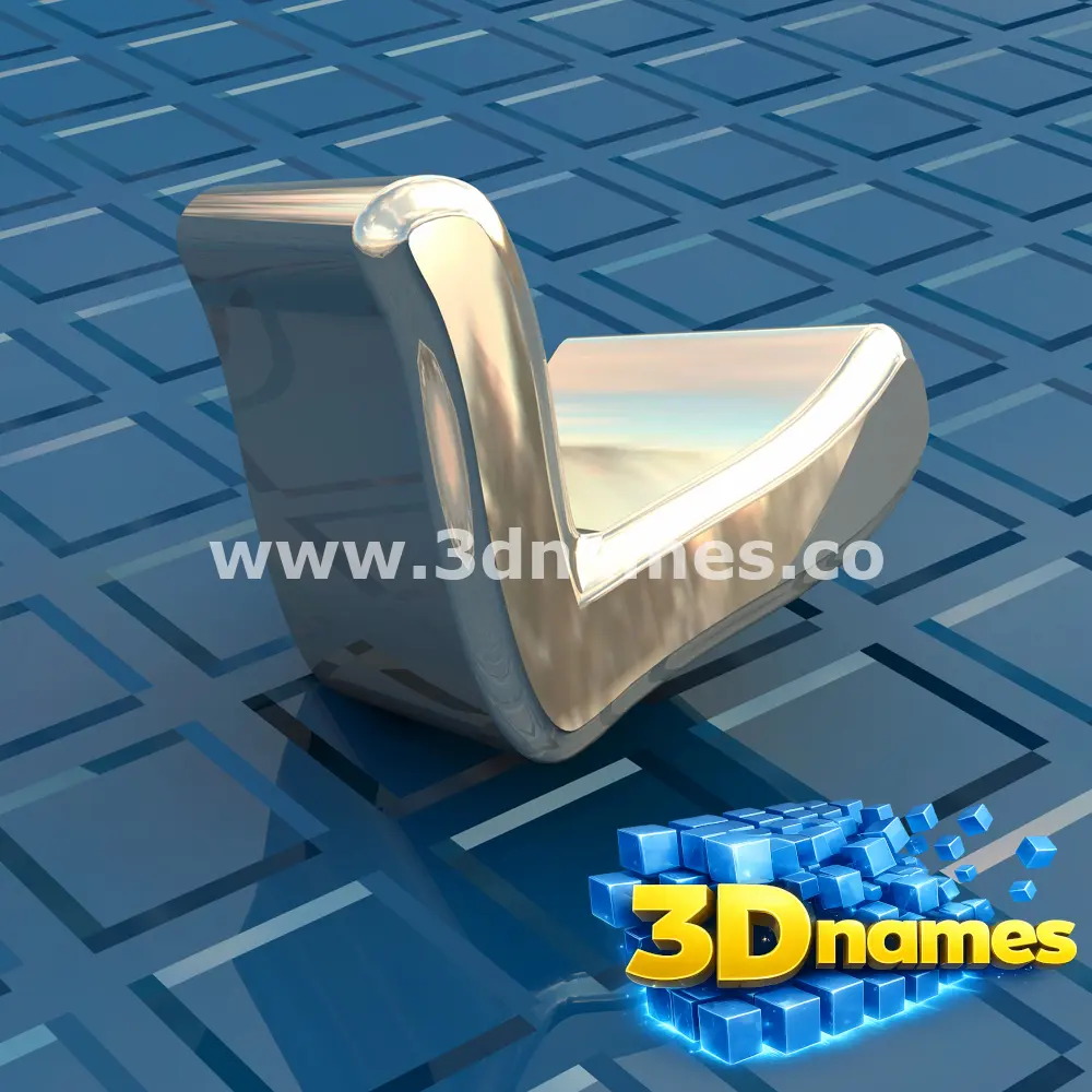 l in Blue Bling style - 3D name wallpaper