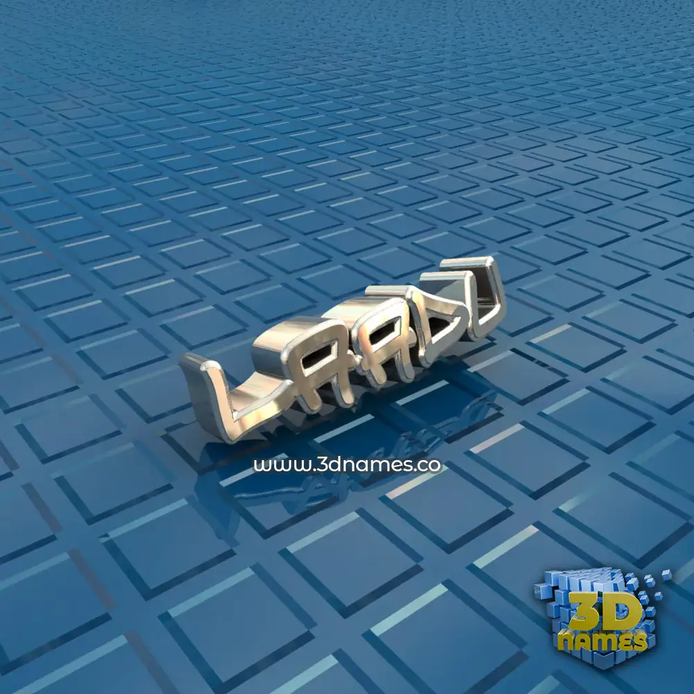 laadu in Blue Bling style - 3D name wallpaper