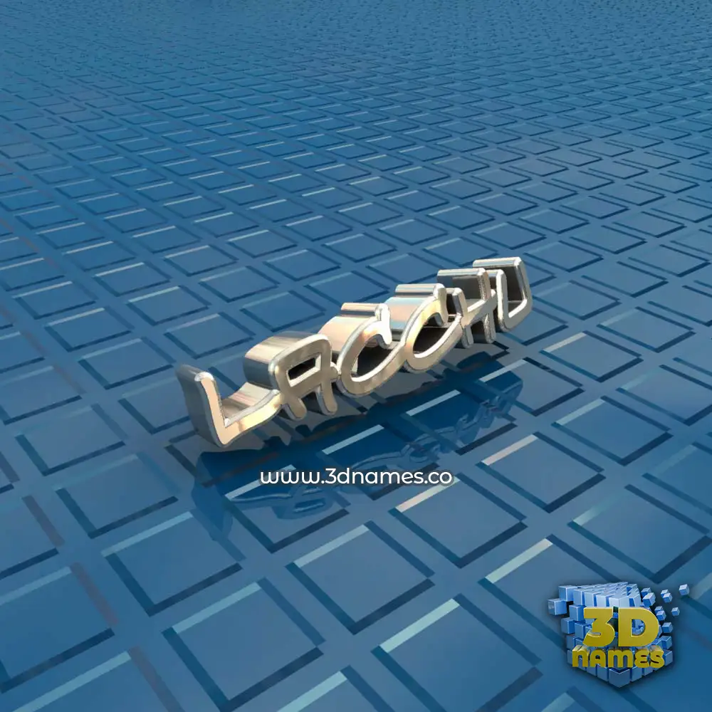 lacchu in Blue Bling style - 3D name wallpaper
