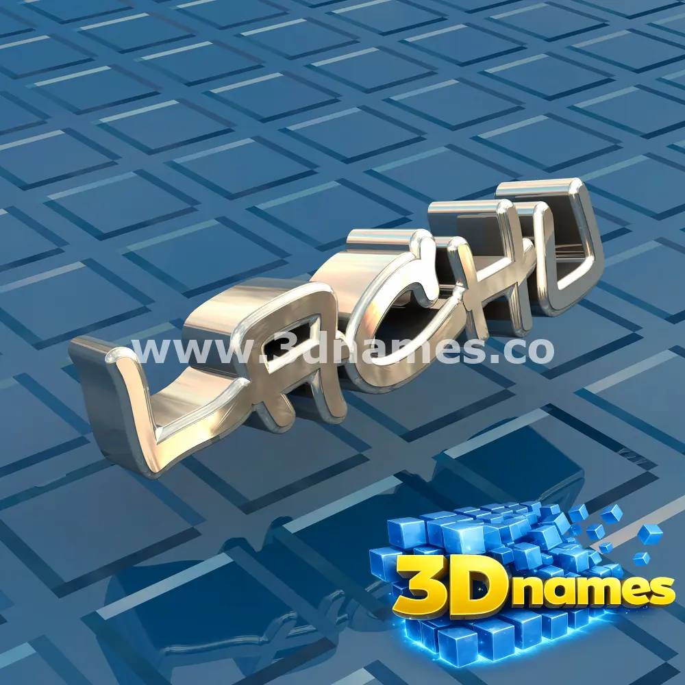 lachu in Blue Bling style - 3D name wallpaper