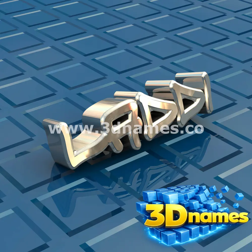 laddi in Blue Bling style - 3D name wallpaper
