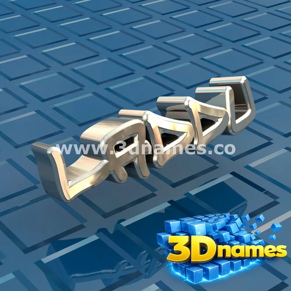laddu in Blue Bling style - 3D name wallpaper