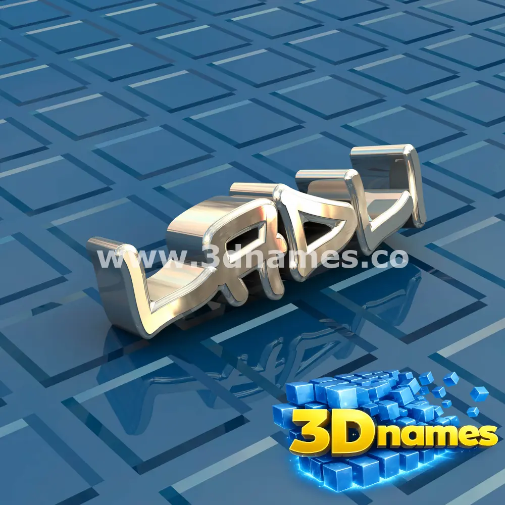 ladli in Blue Bling style - 3D name wallpaper
