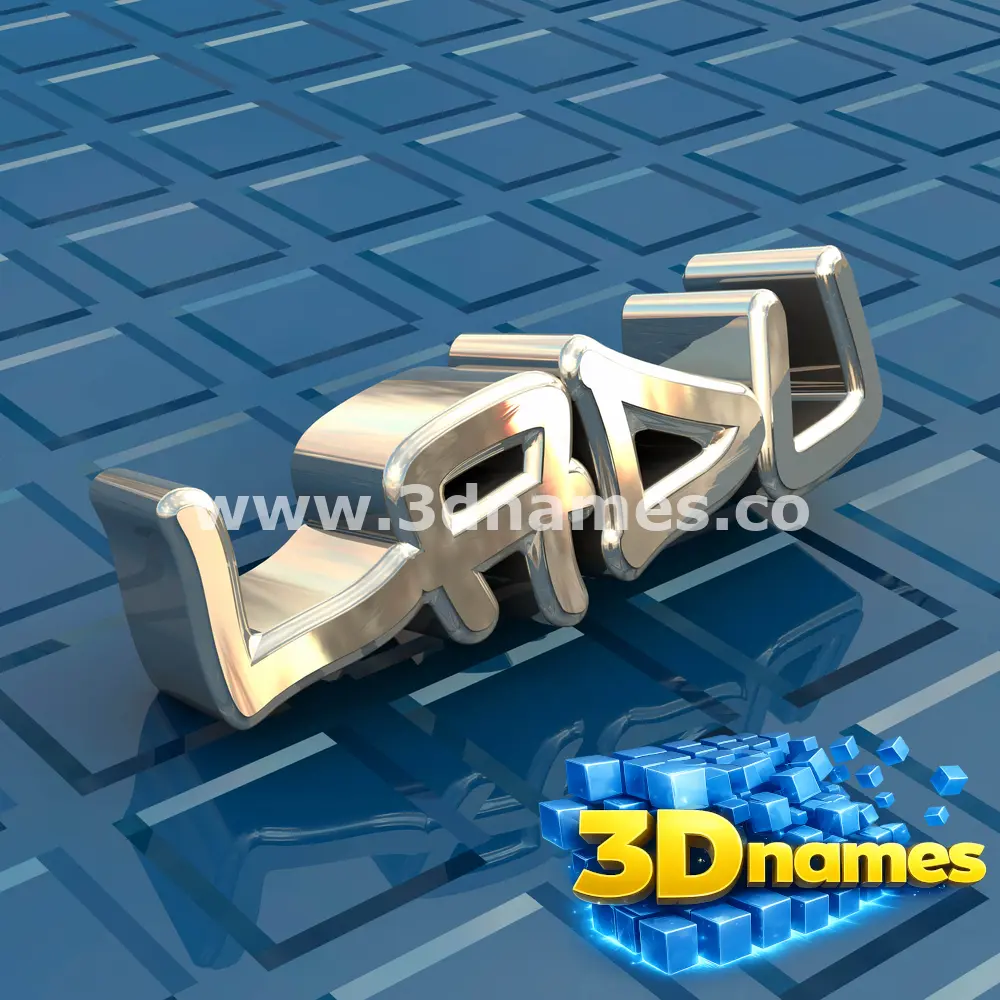 ladu in Blue Bling style - 3D name wallpaper