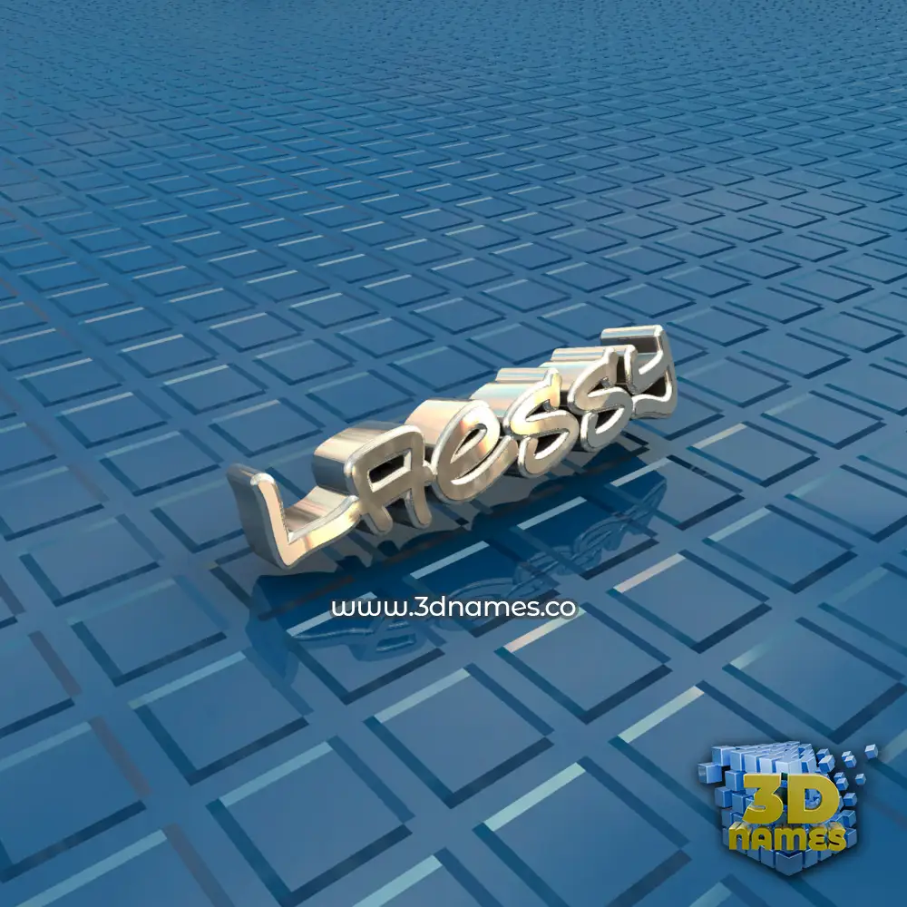 laessy in Blue Bling style - 3D name wallpaper