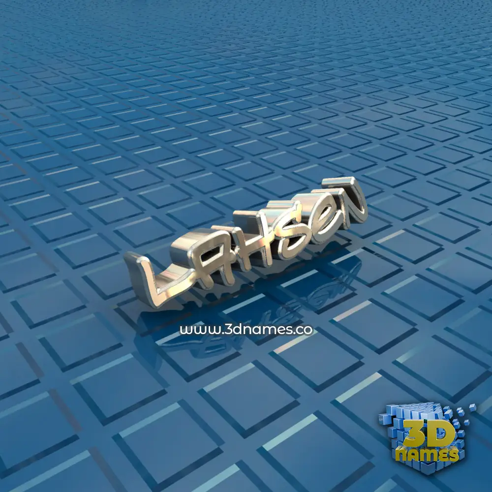 lahsen in Blue Bling style - 3D name wallpaper