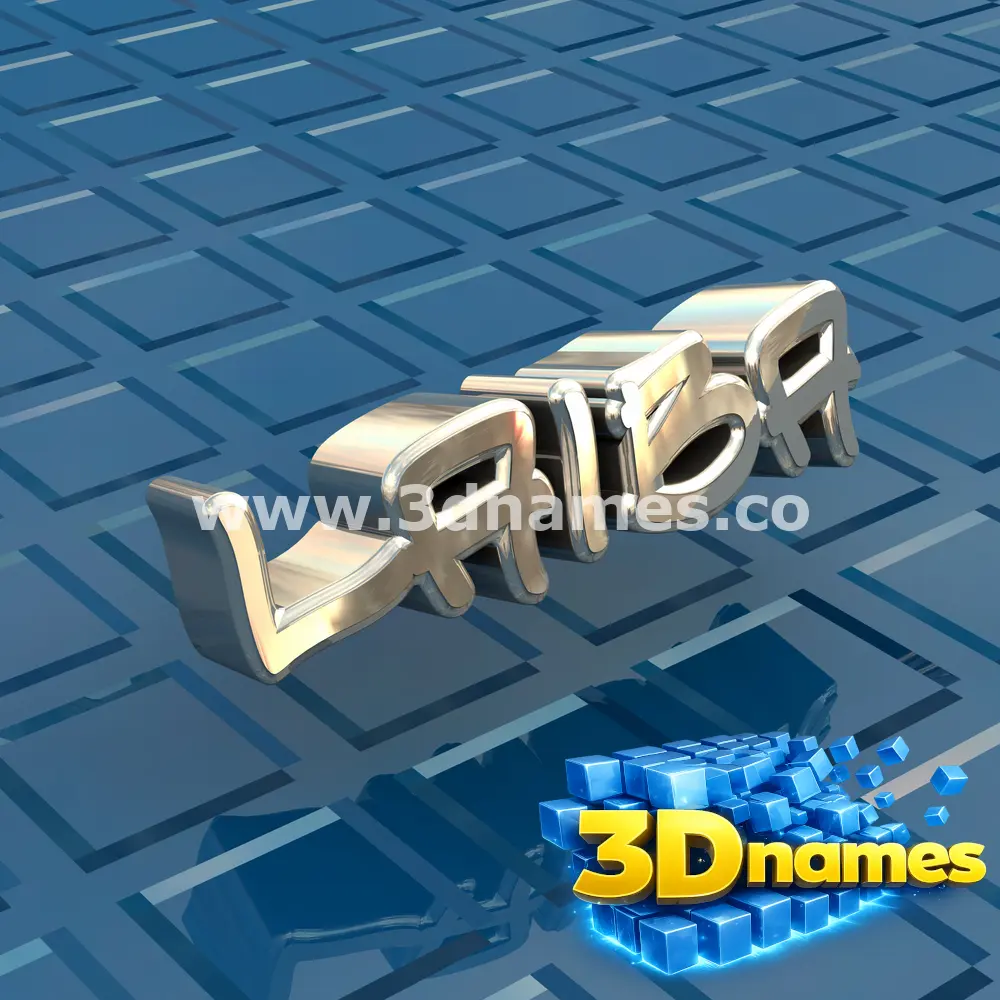 laiba in Blue Bling style - 3D name wallpaper