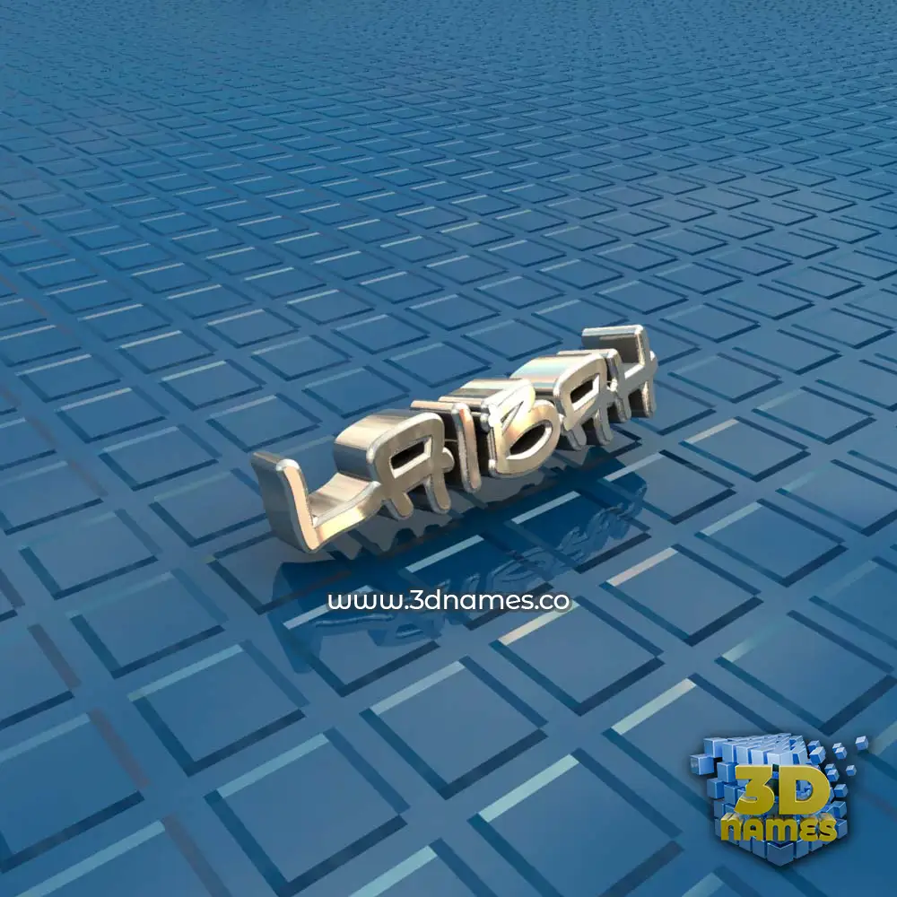 laibah in Blue Bling style - 3D name wallpaper