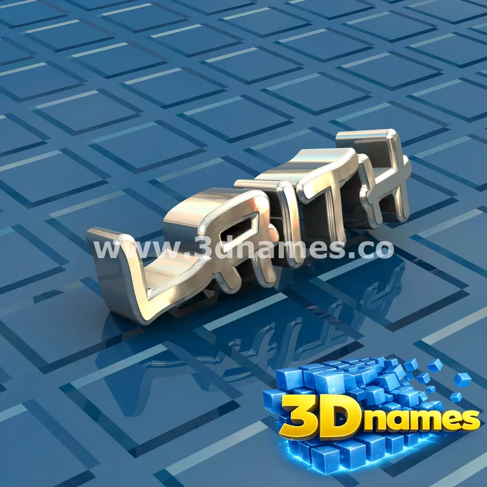 laith in Blue Bling style - 3D name wallpaper