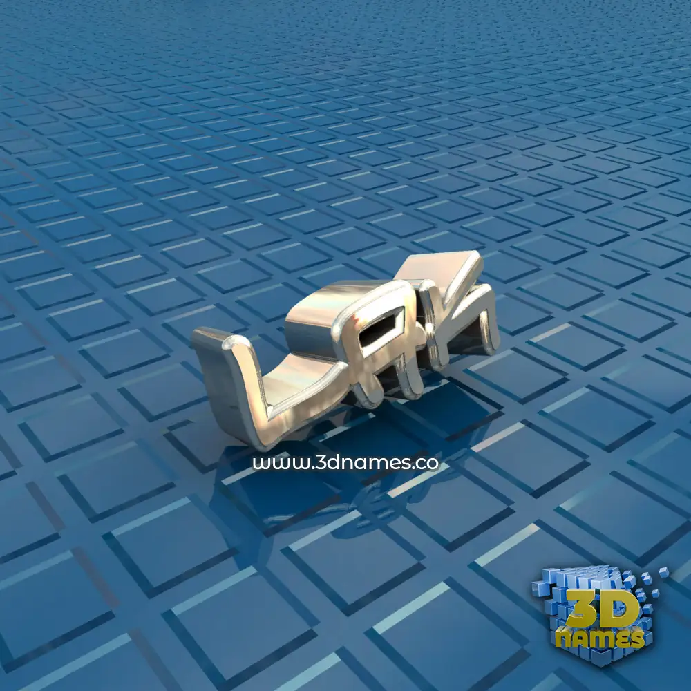 lak in Blue Bling style - 3D name wallpaper