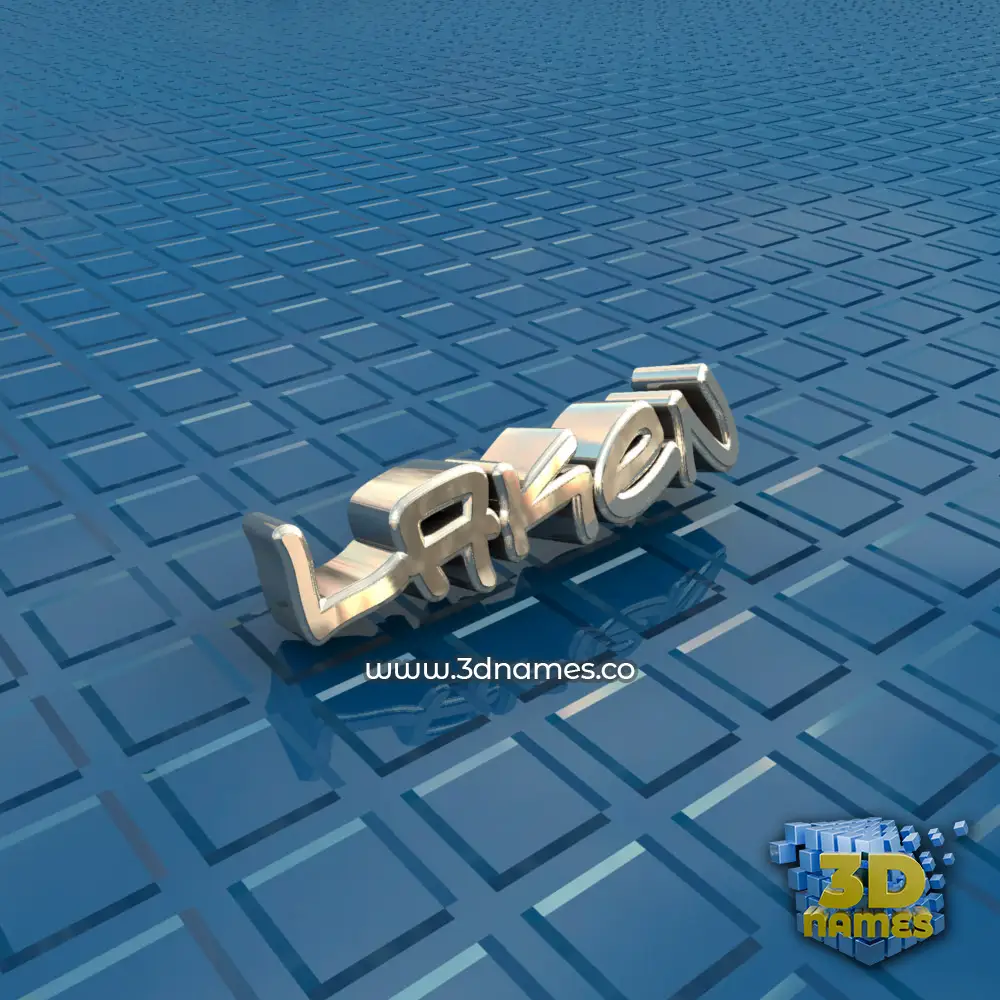 laken in Blue Bling style - 3D name wallpaper