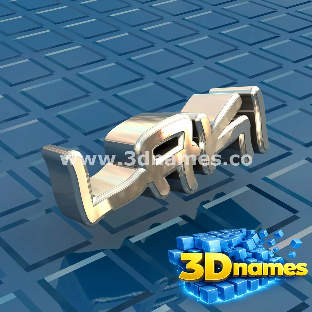 laki in Blue Bling style - 3D name wallpaper