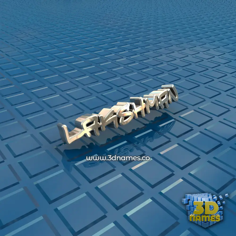 lakshman in Blue Bling style - 3D name wallpaper