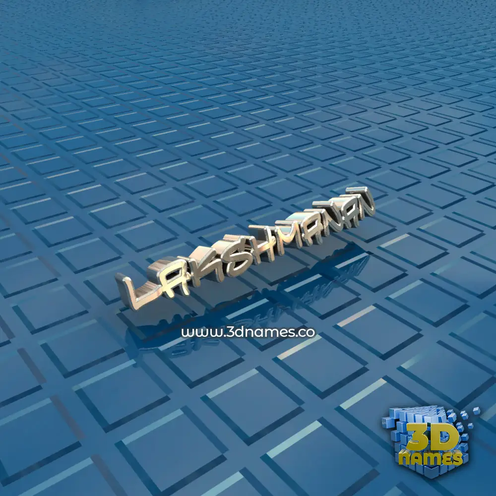 lakshmanan in Blue Bling style - 3D name wallpaper