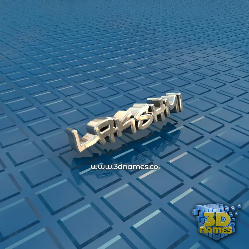 lakshmi in Blue Bling style - 3D name wallpaper