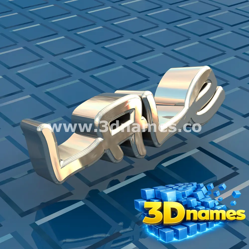 lale in Blue Bling style - 3D name wallpaper