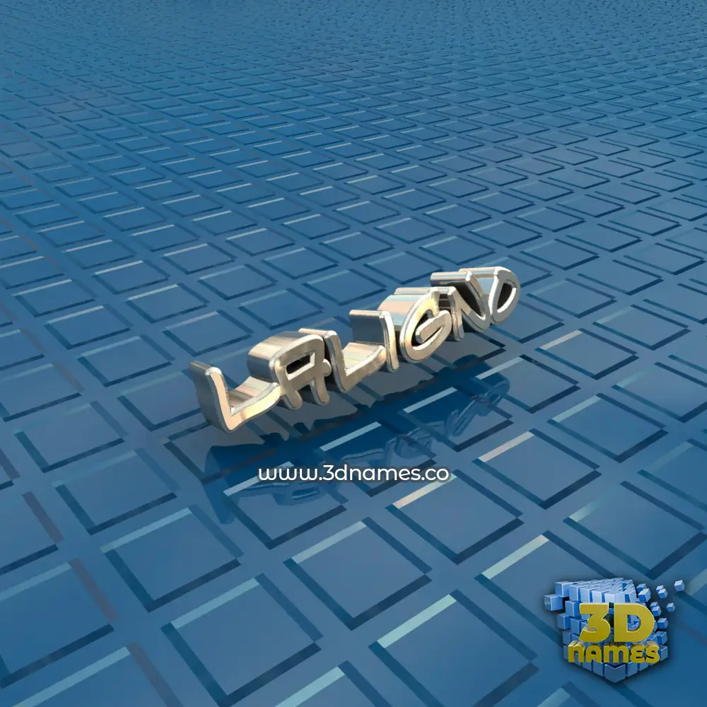 laligno in Blue Bling style - 3D name wallpaper