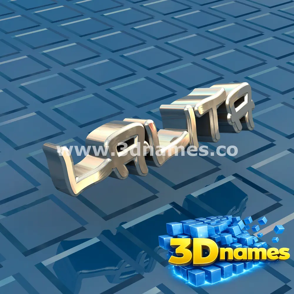 lalita in Blue Bling style - 3D name wallpaper