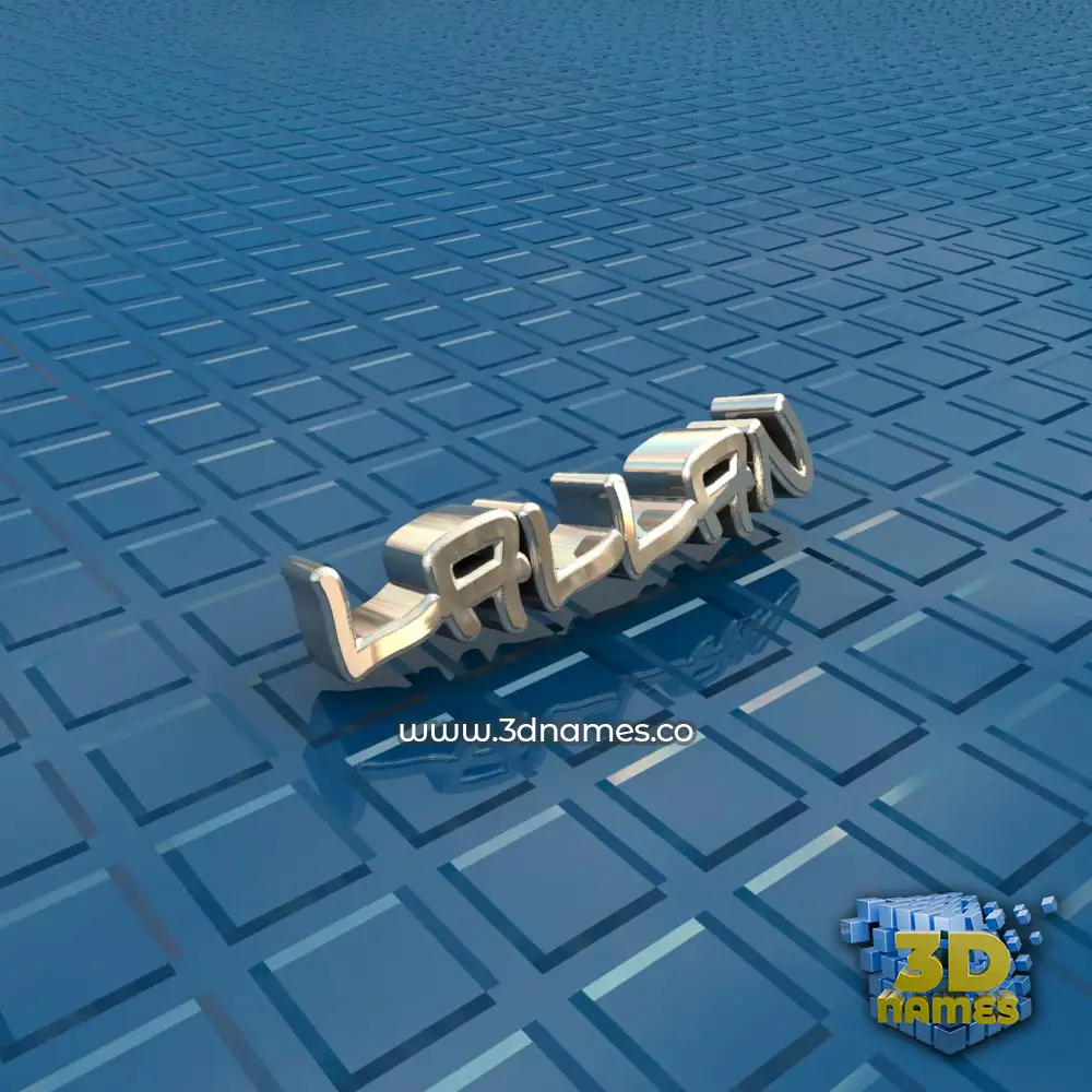 lallan in Blue Bling style - 3D name wallpaper