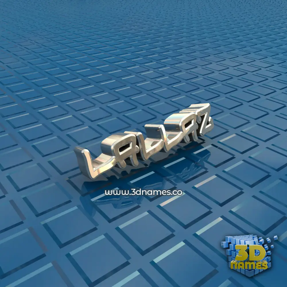 lallaz in Blue Bling style - 3D name wallpaper