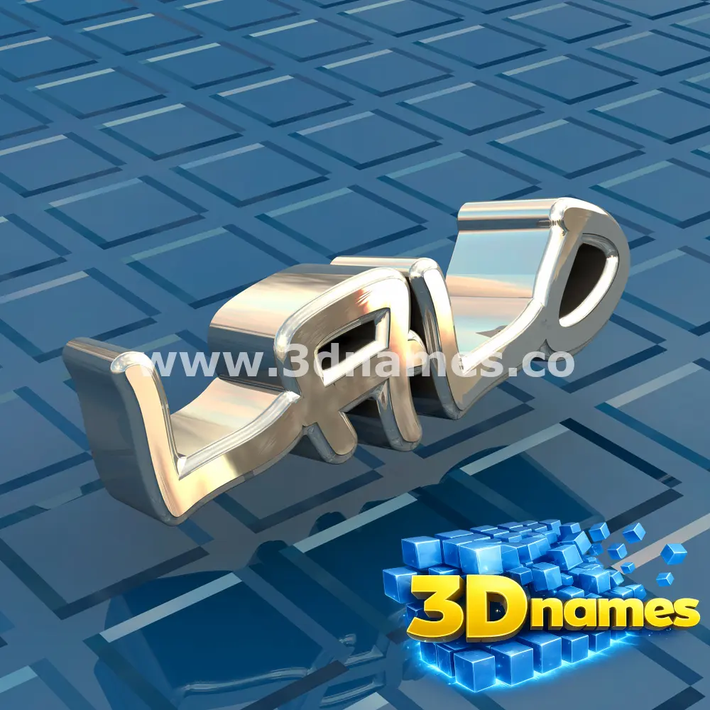 lalo in Blue Bling style - 3D name wallpaper