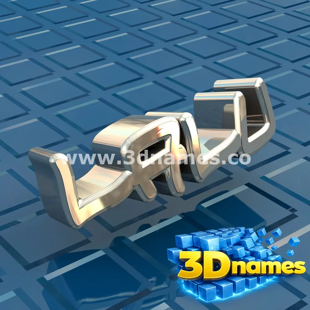 lalu in Blue Bling style - 3D name wallpaper